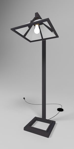 3dsmax taliesin floor lamps yamagiwa - Yamagiwa Taliesin 1 Floor... by okrim